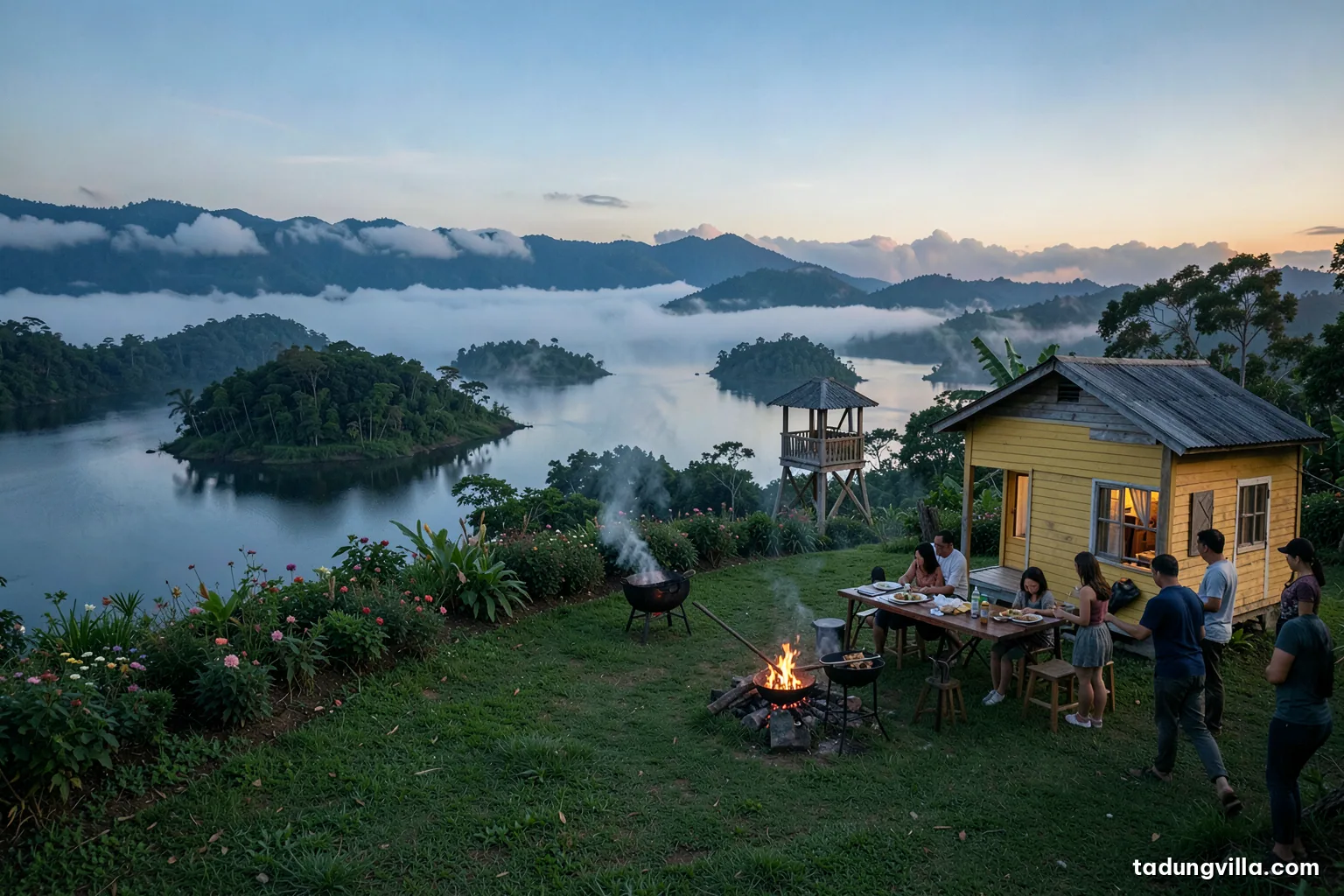 BBQ, lửa trại và bếp tại villa